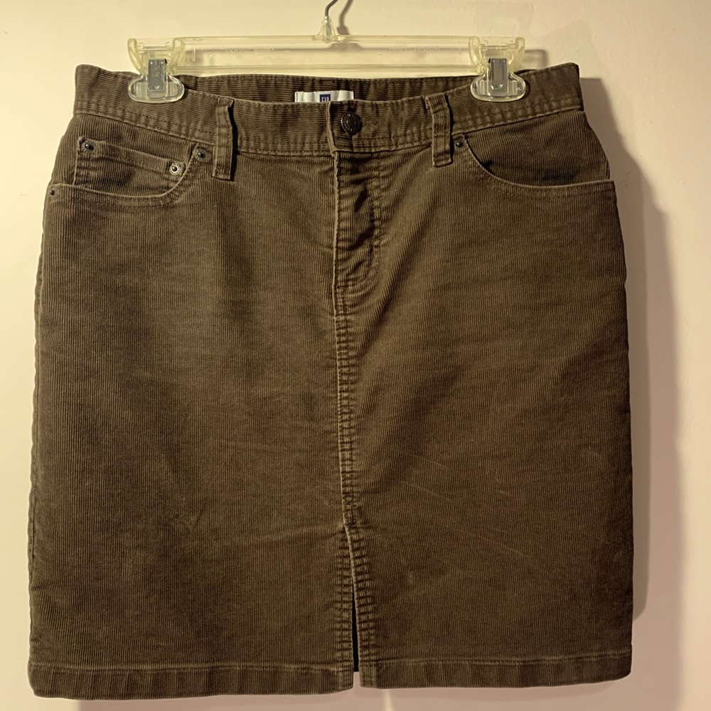 Brown corduroy skirt Gap